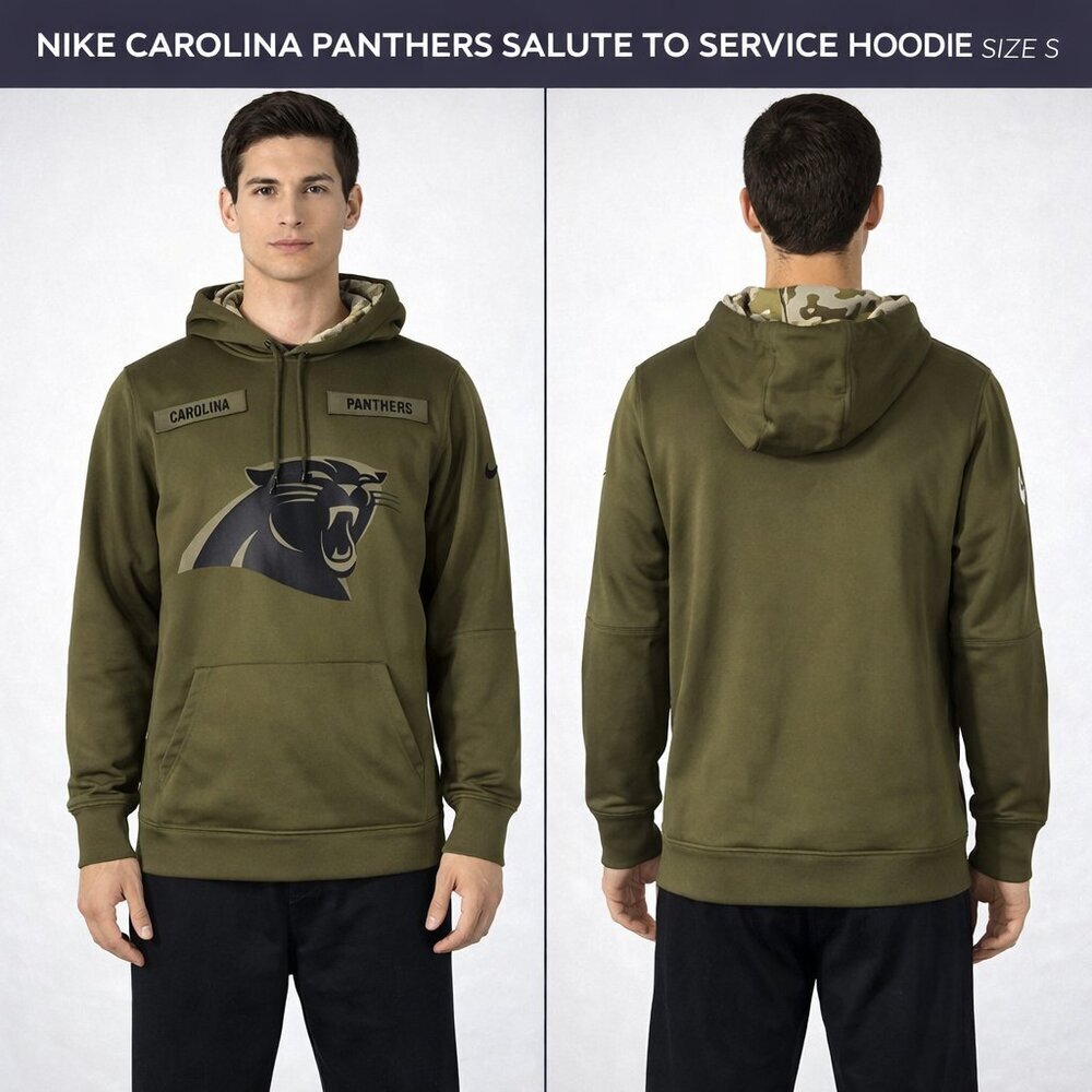 Nike Carolina Panthers Salute to Service Hoodie Size S